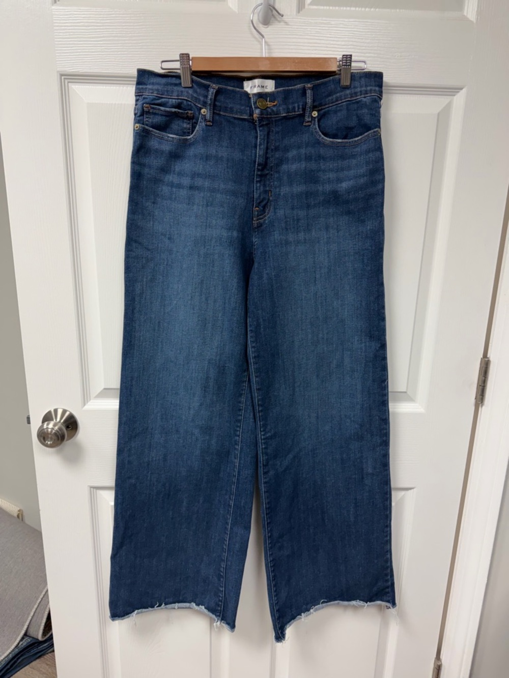 Frame Slim Palazzo Wide Leg Jeans